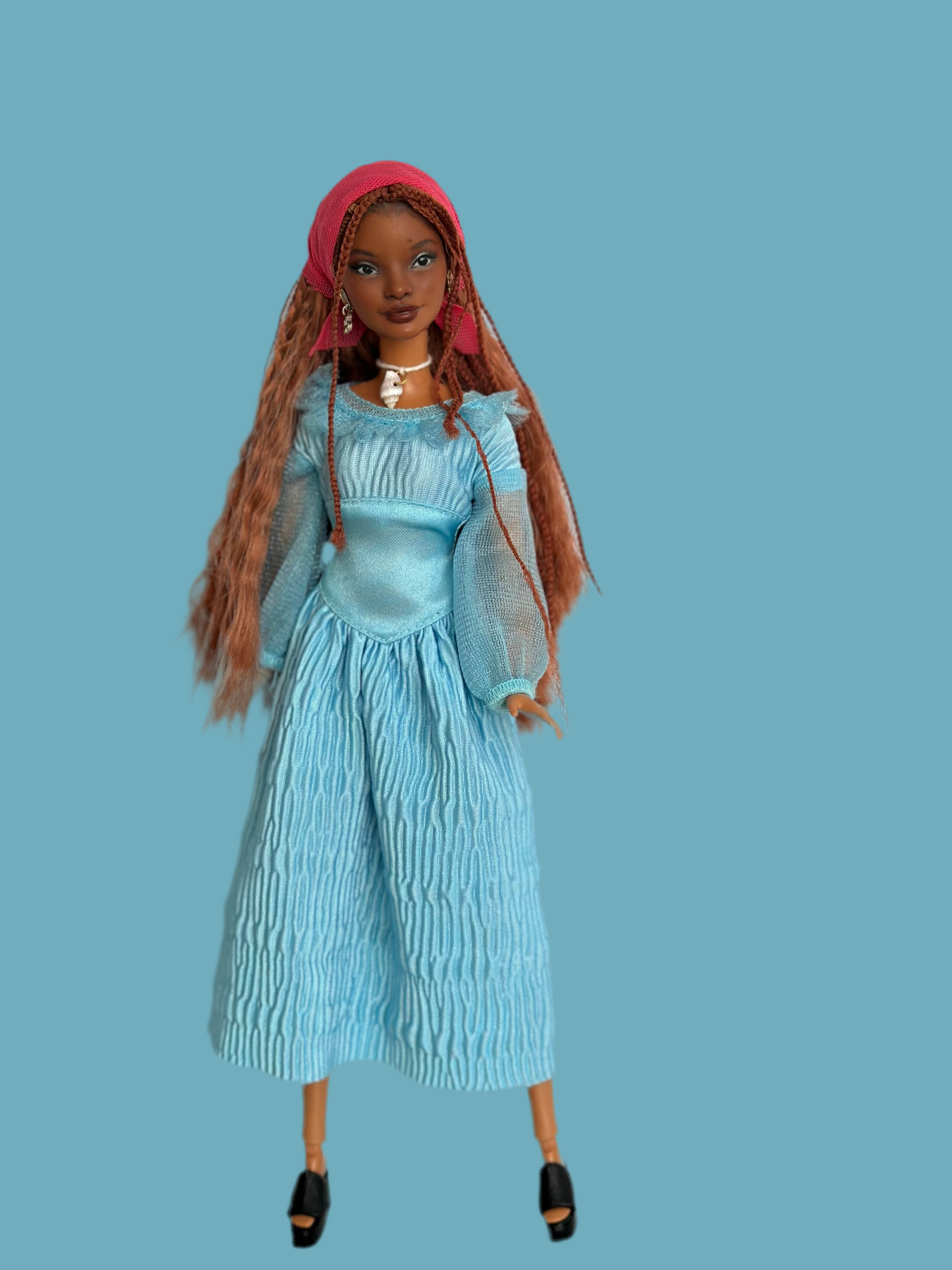 OOAK Mermaid Repaint Doll: Petite Articulated Collector Doll