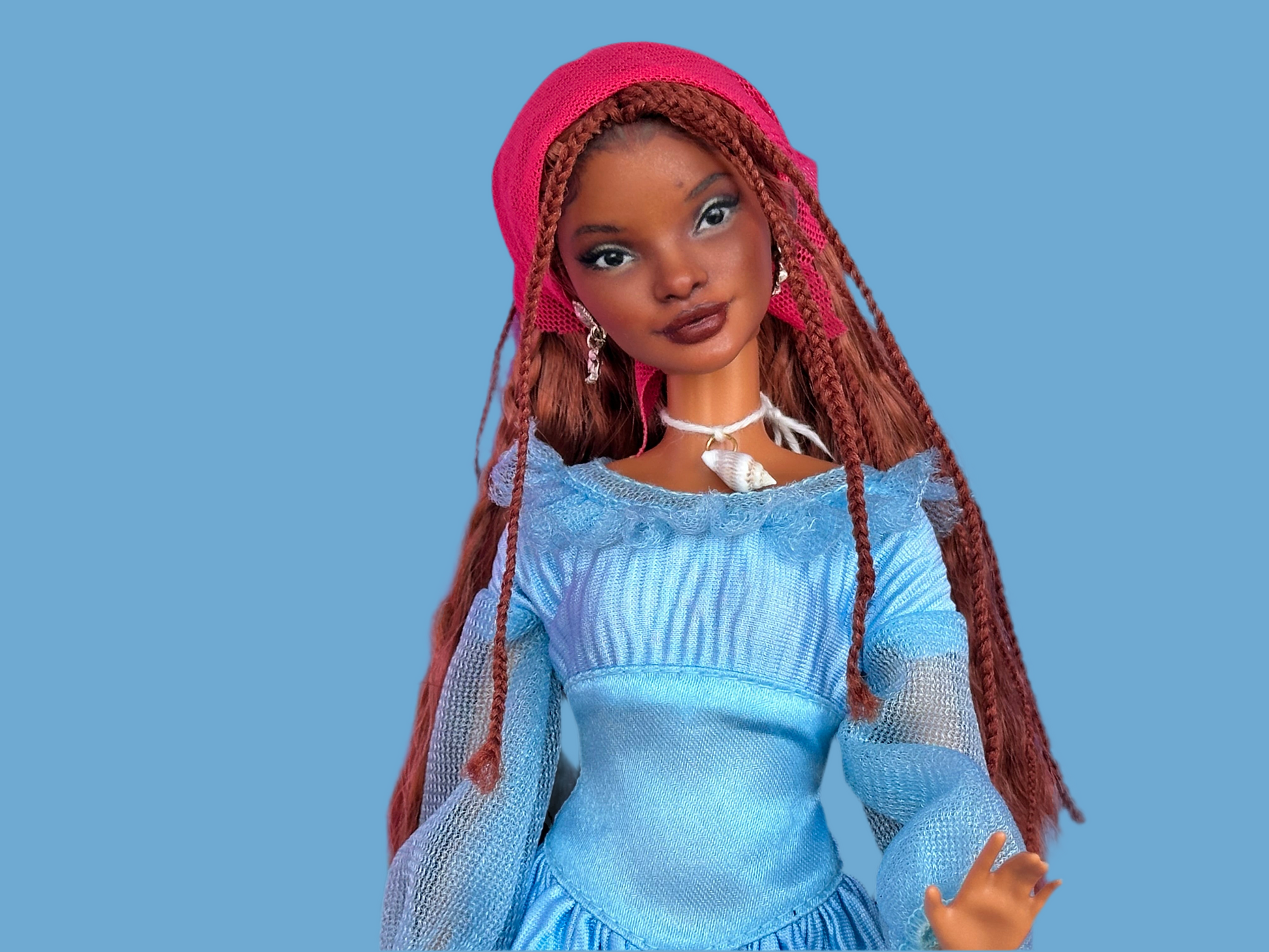 OOAK Mermaid Repaint Doll: Petite Articulated Collector Doll