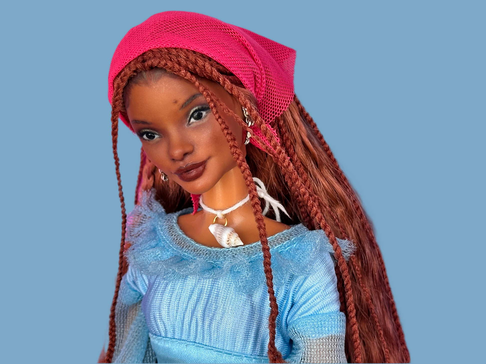 OOAK Mermaid Repaint Doll: Petite Articulated Collector Doll