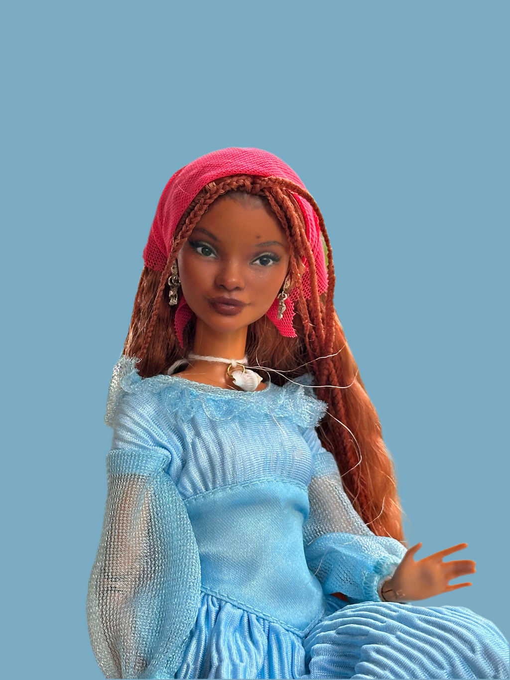 OOAK Mermaid Repaint Doll: Petite Articulated Collector Doll