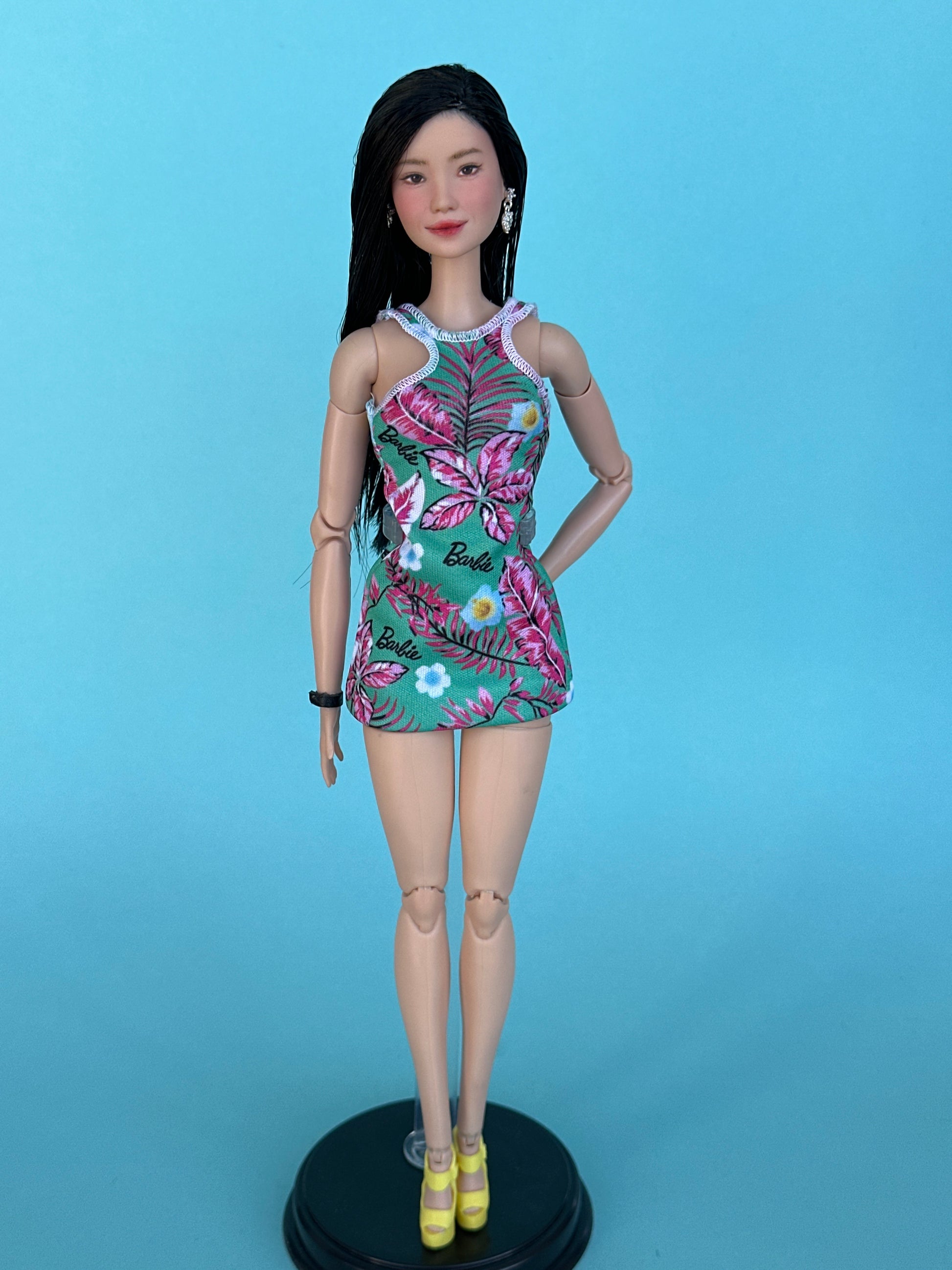 Custom dolls • Art dolls • Ooak Asian  Fashion Doll Hand Painted with Fully Articulated Body