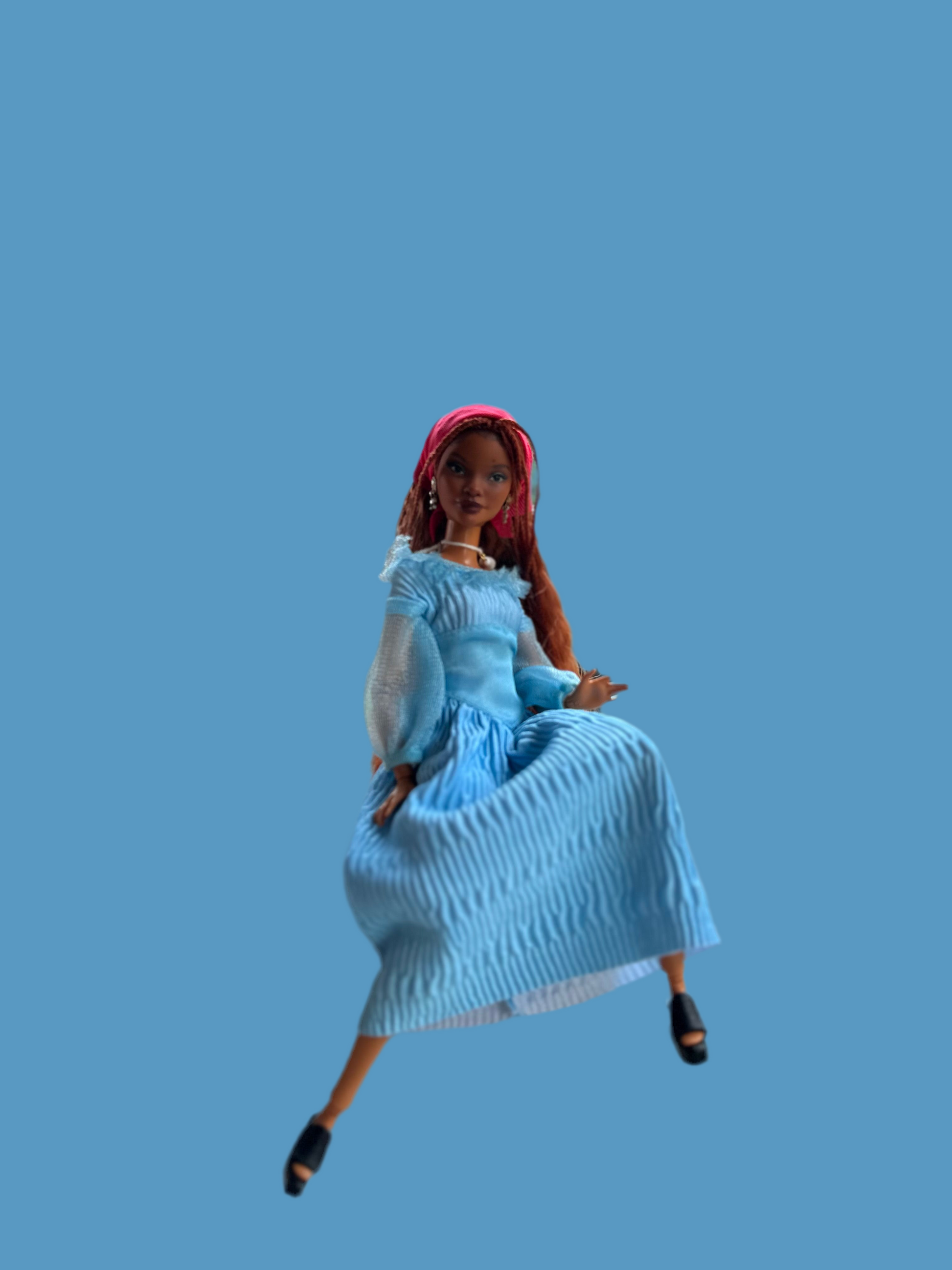 OOAK Mermaid Repaint Doll: Petite Articulated Collector Doll