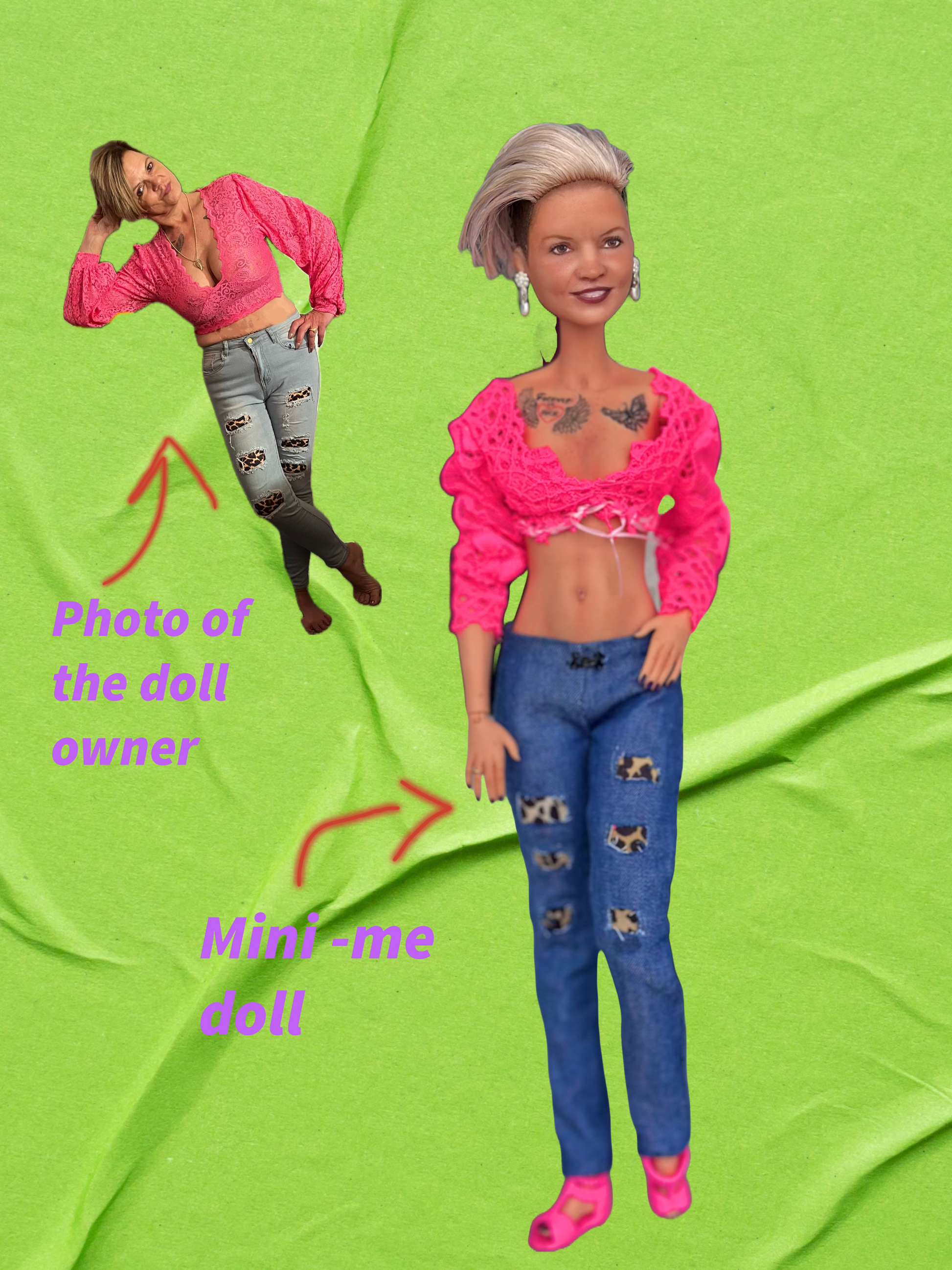 Order Your Mini-me Doll [ 12'' Look-A-Like Portrait Doll • Dollalike • Personalized Gift for Her • Realistic Customized Doll from Photo]