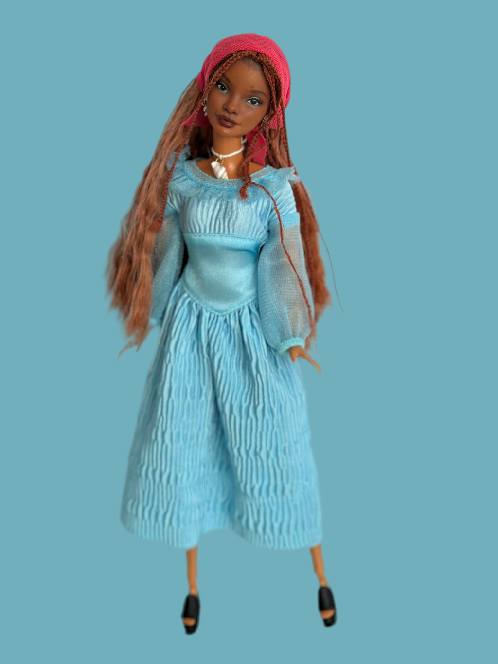 OOAK Mermaid Repaint Doll: Petite Articulated Collector Doll