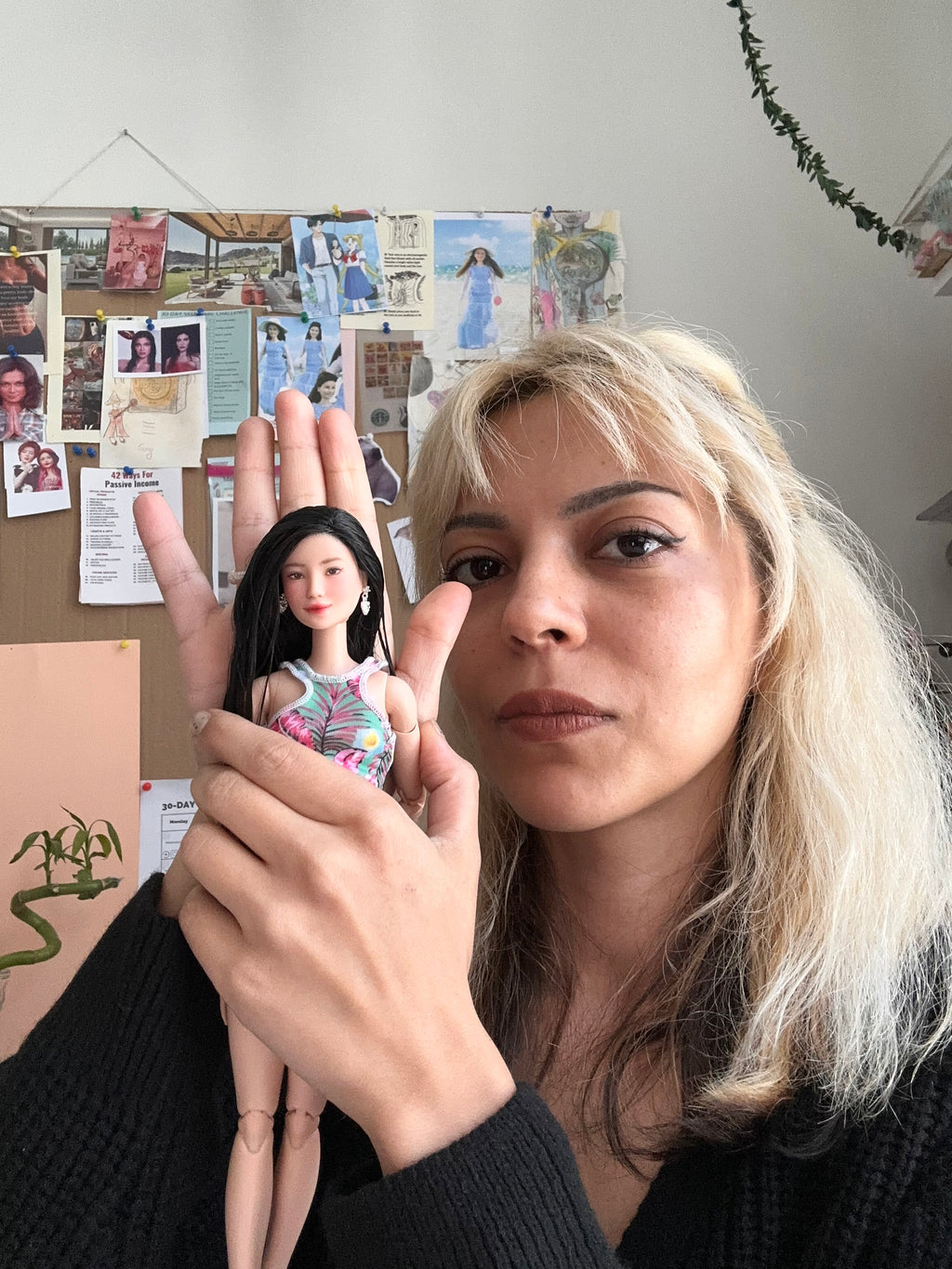 Custom dolls • Art dolls • Ooak Asian  Fashion Doll Hand Painted with Fully Articulated Body