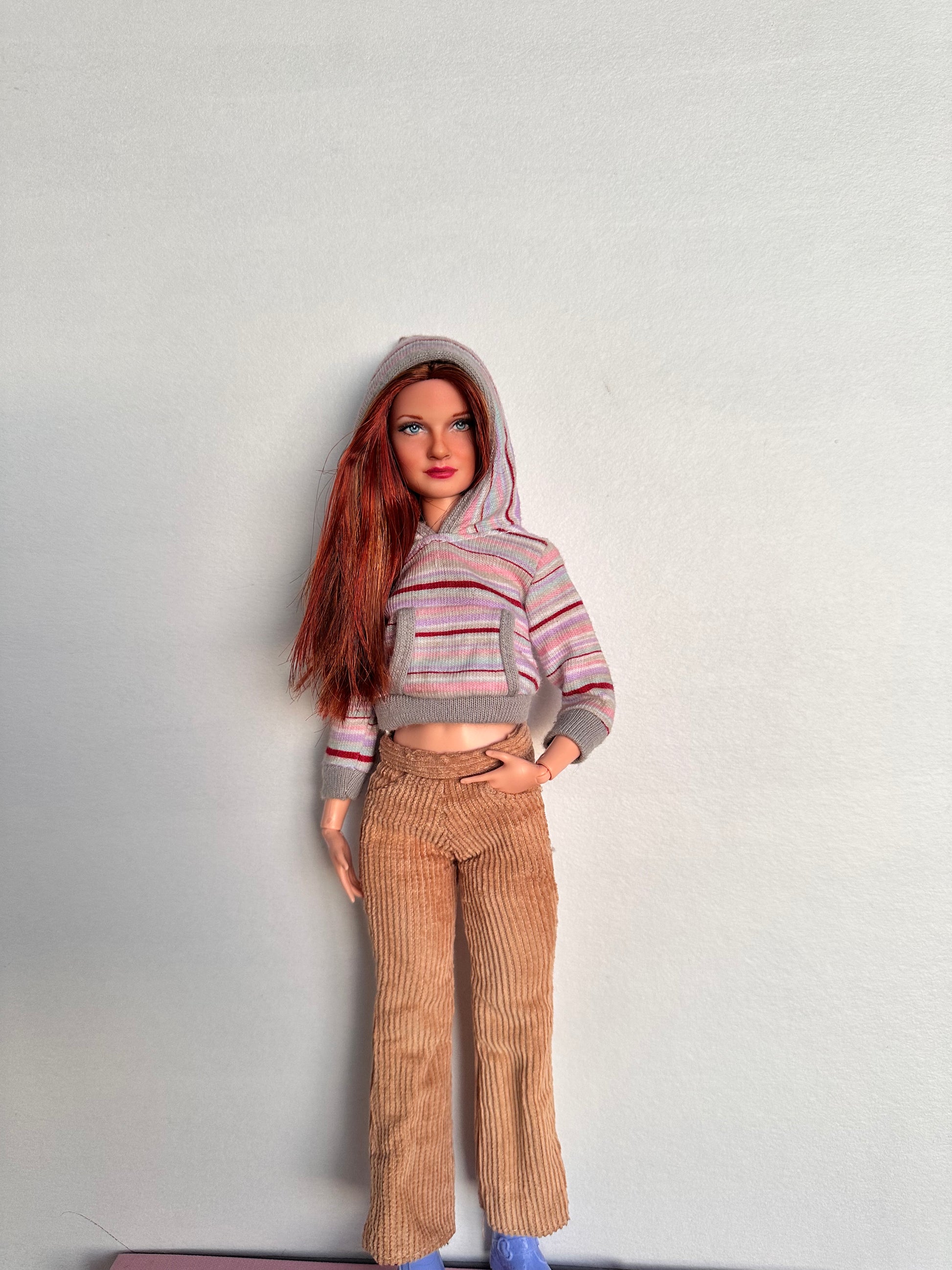 Custom Repainted Character Doll: 1/6 Scale Articulated Vintage Outfit