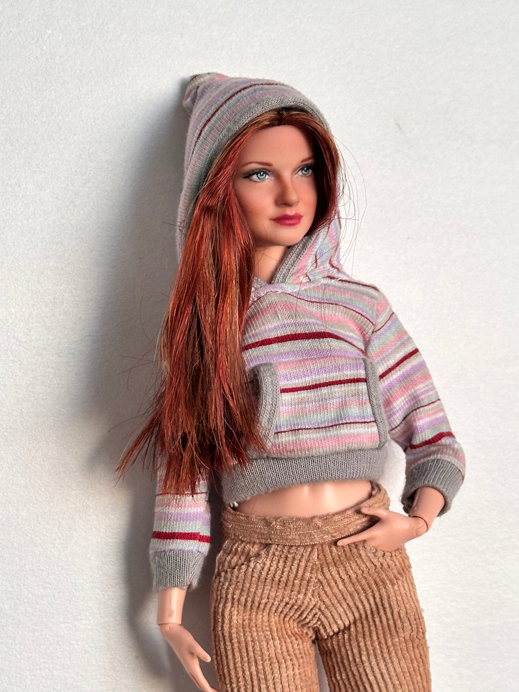Custom Repainted Character Doll: 1/6 Scale Articulated Vintage Outfit