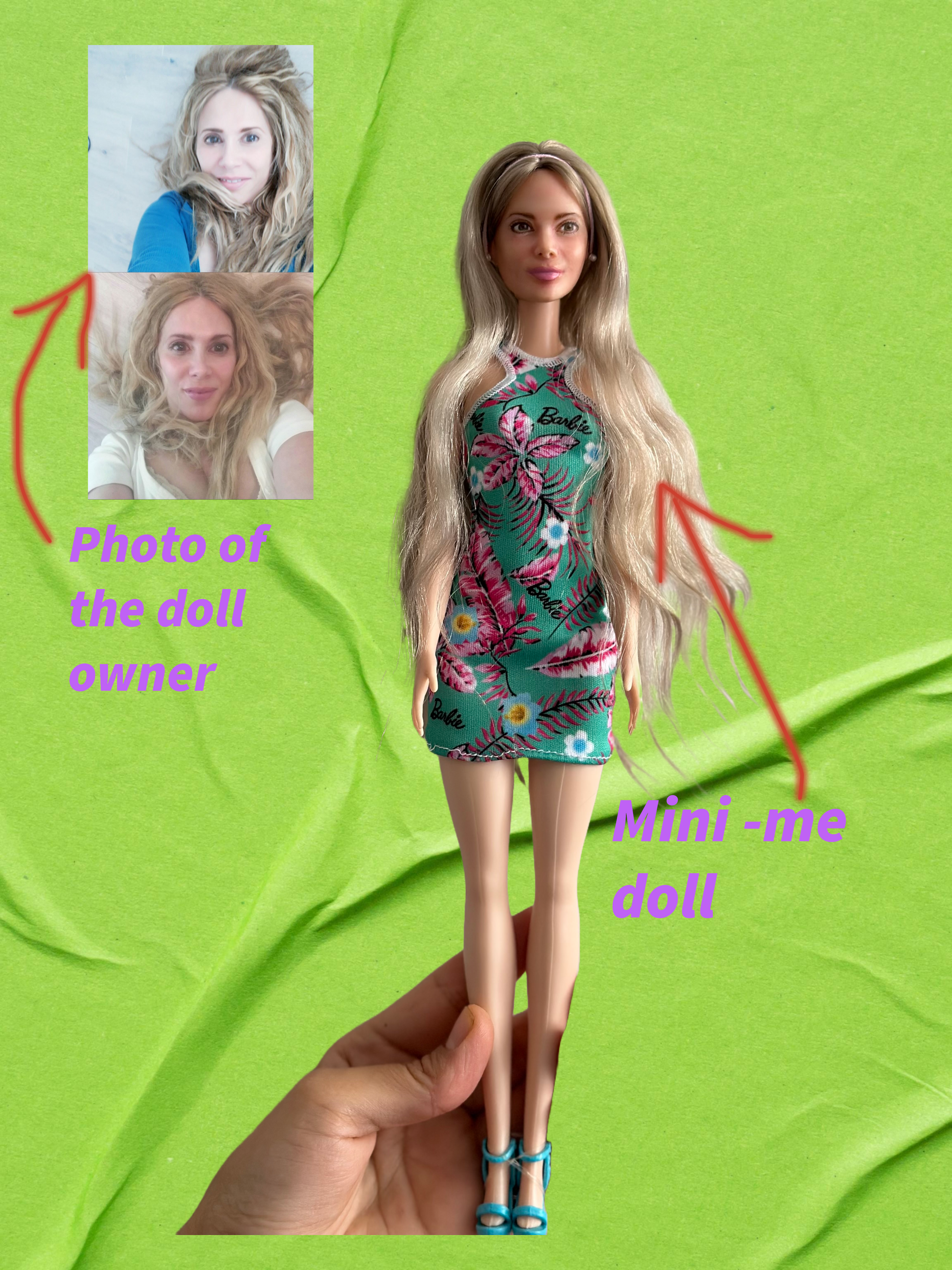 Order Your Mini-me Doll [ 12'' Look-A-Like Portrait Doll • Dollalike • Personalized Gift for Her • Realistic Customized Doll from Photo]