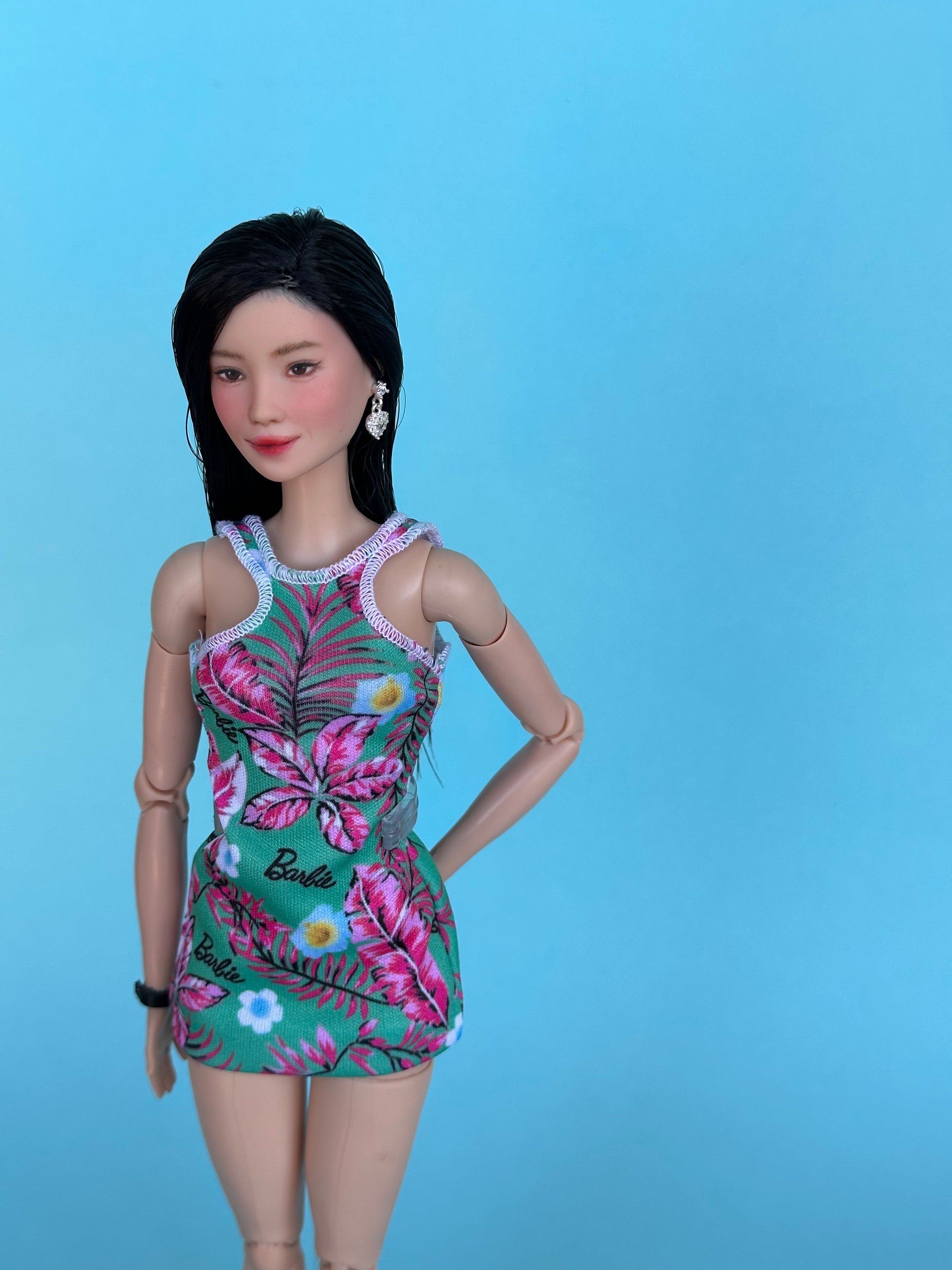 Custom dolls • Art dolls • Ooak Asian  Fashion Doll Hand Painted with Fully Articulated Body